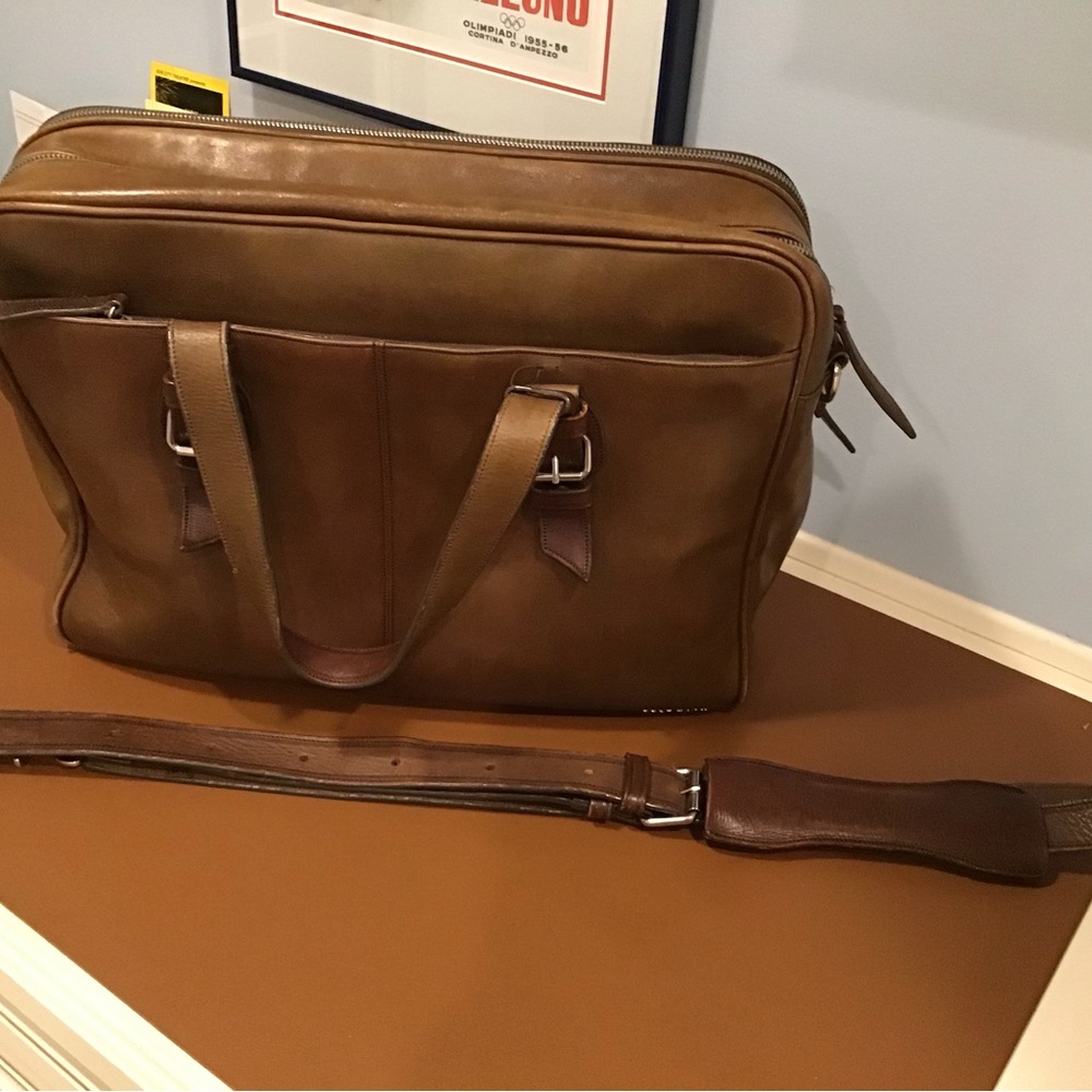 Cole Haan Brown Leather Briefcase - Picture 11 of 14